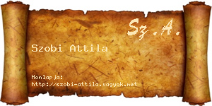 Szobi Attila névjegykártya