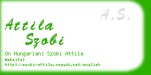 attila szobi business card